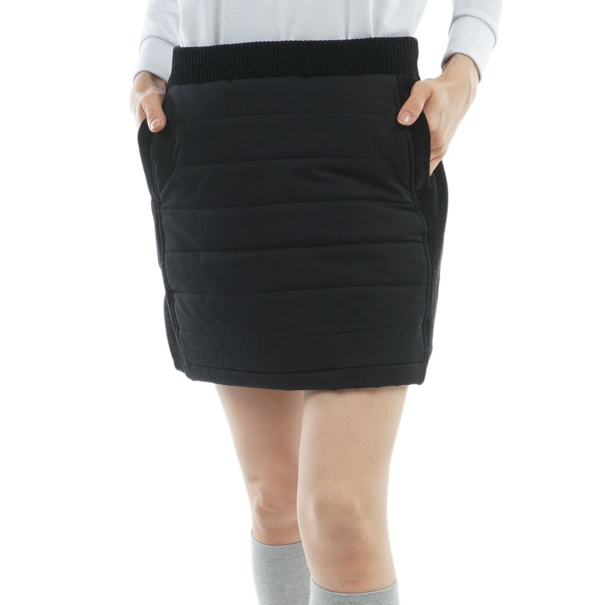 ストレッチ ウインドブロック モールヤーン ニット スカート レディス