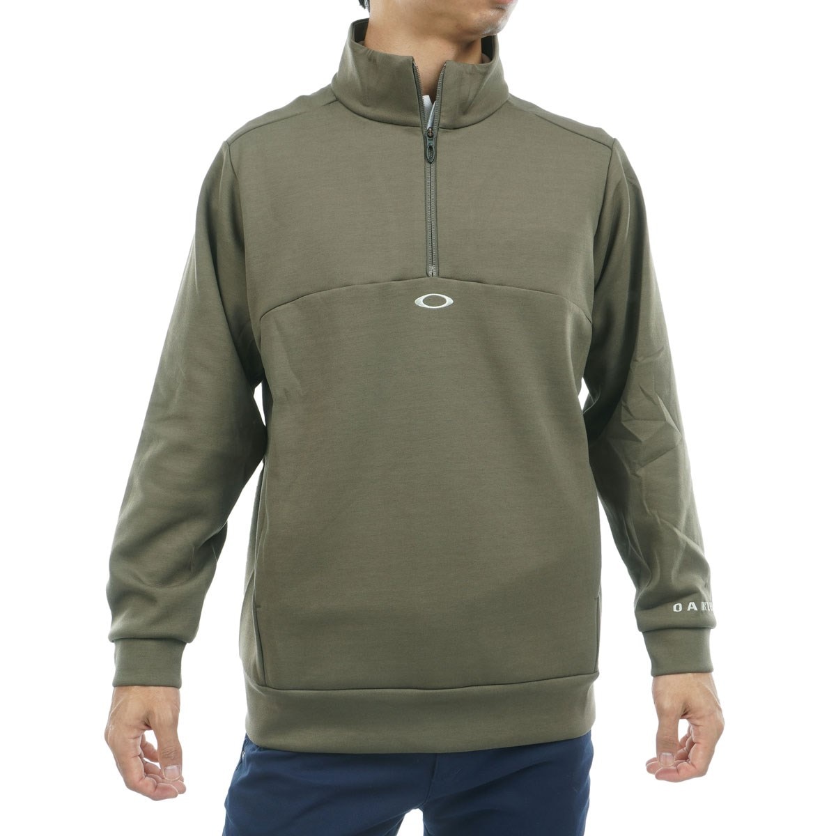 オークリー★ハーフジップ ストレッチ パーカー オリーブ XSサイズ(US) オークリー☆ハーフジップ ストレッチ パーカー オリーブ XSサイズ(US