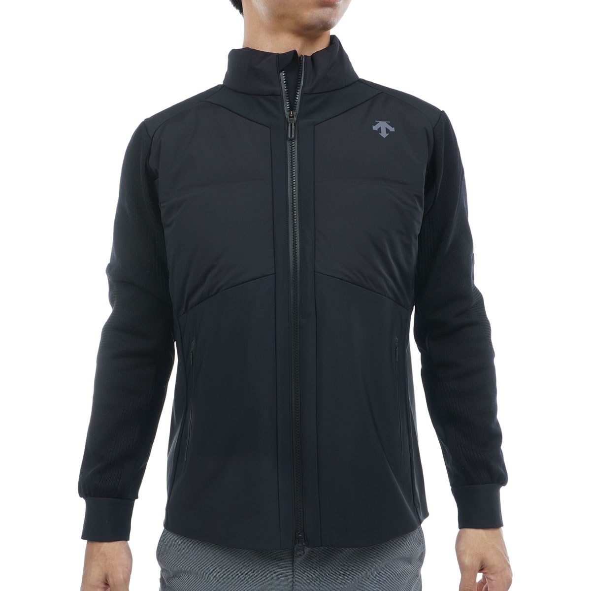 【デサントゴルフ】美品ダウンジャケット g-arc Lサイズ メンズ ブラック g-arc collection ストレッチ スマートパディングダウンジャケット