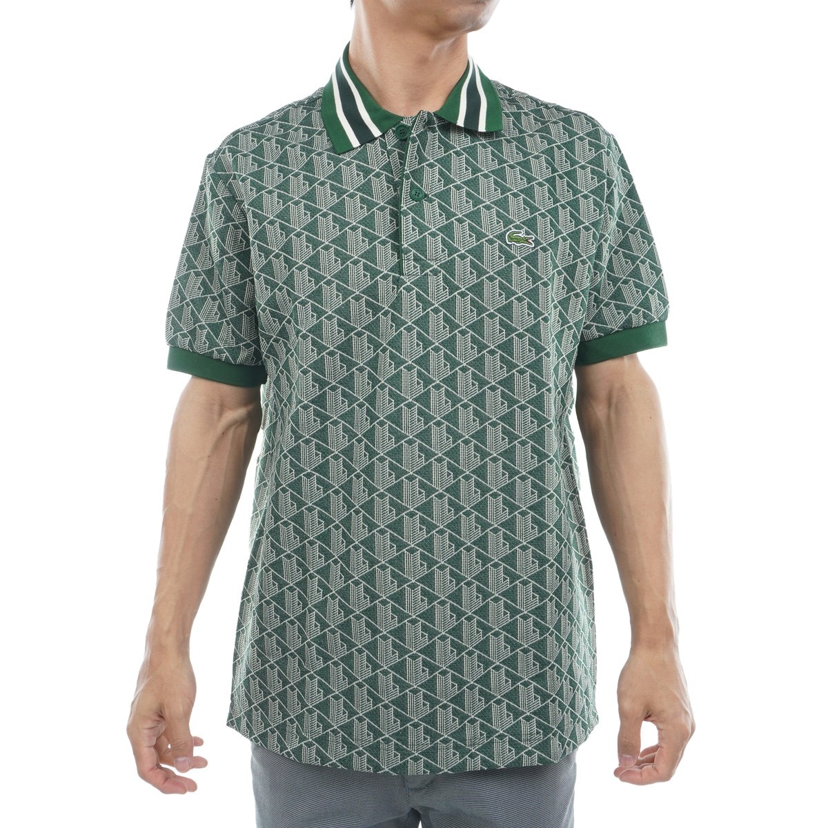 モノグラムジャカード半袖ポロシャツ(半袖シャツ・ポロシャツ)|LACOSTE