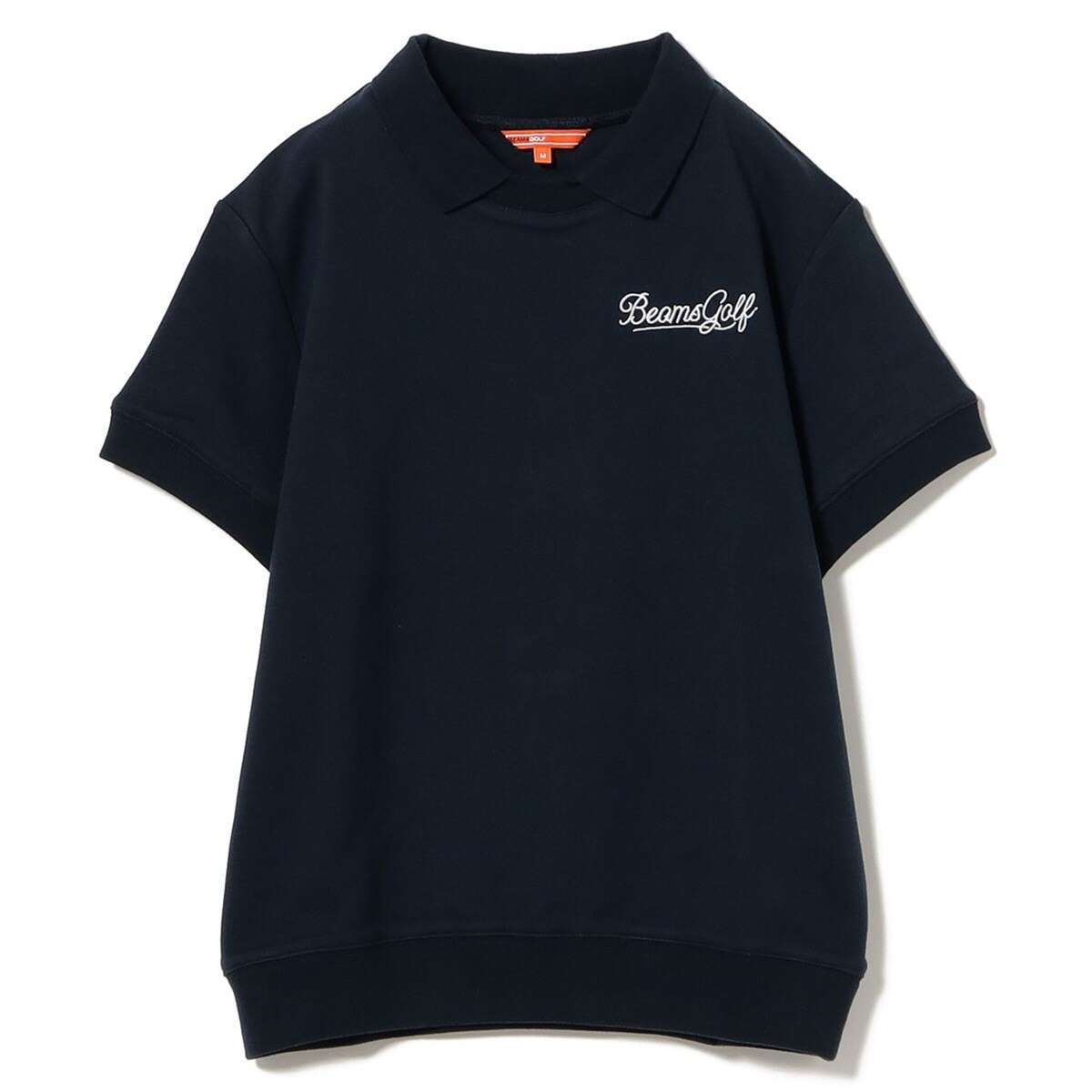 ビームスゴルフ　半袖 パーカー　L ORANGE LABEL 襟付き 半袖プルオーバー レディス(半袖シャツ
