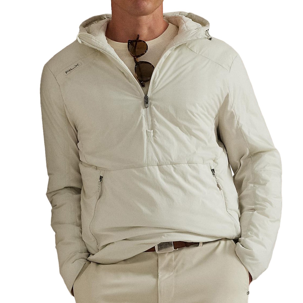 RLX ストレッチ フーデッド ハーフジップジャケット(アウター