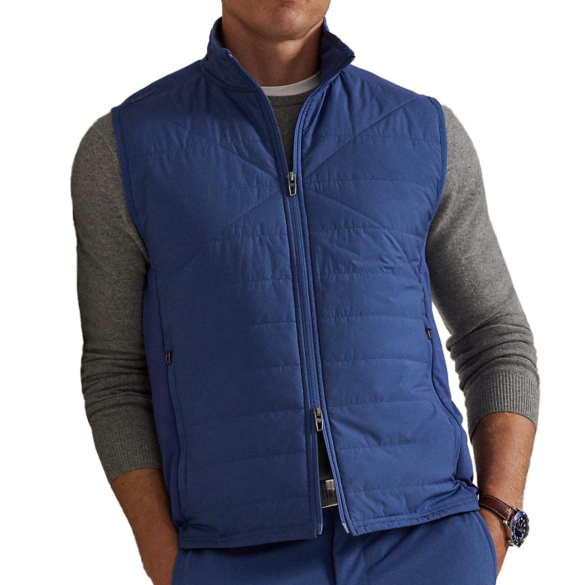 【現行品】RLXラルフローレン　ストレッチダブルニット　フルジップベスト　S RALPH LAUREN｜(RLX)ストレッチ ダブルニット フルジップ ベスト