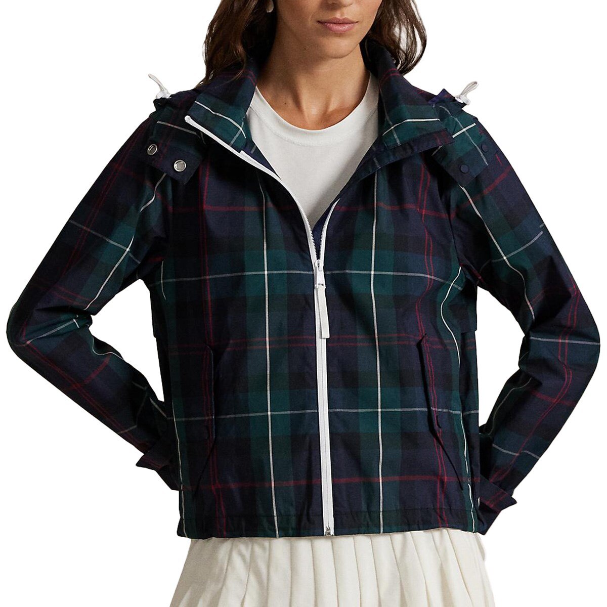 RLX 2WAY チェック フーデッド ジャケット レディス(アウター(ブルゾン