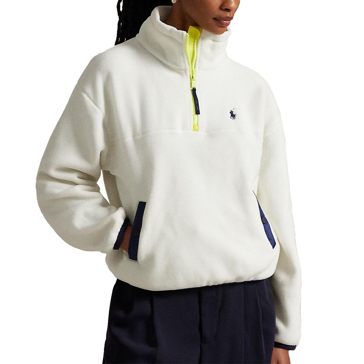 新品　RLX Ralph Lauren レディース　ハーフジップジャケット RLX フリース ハーフジッププルオーバー レディス(中間着(セーター