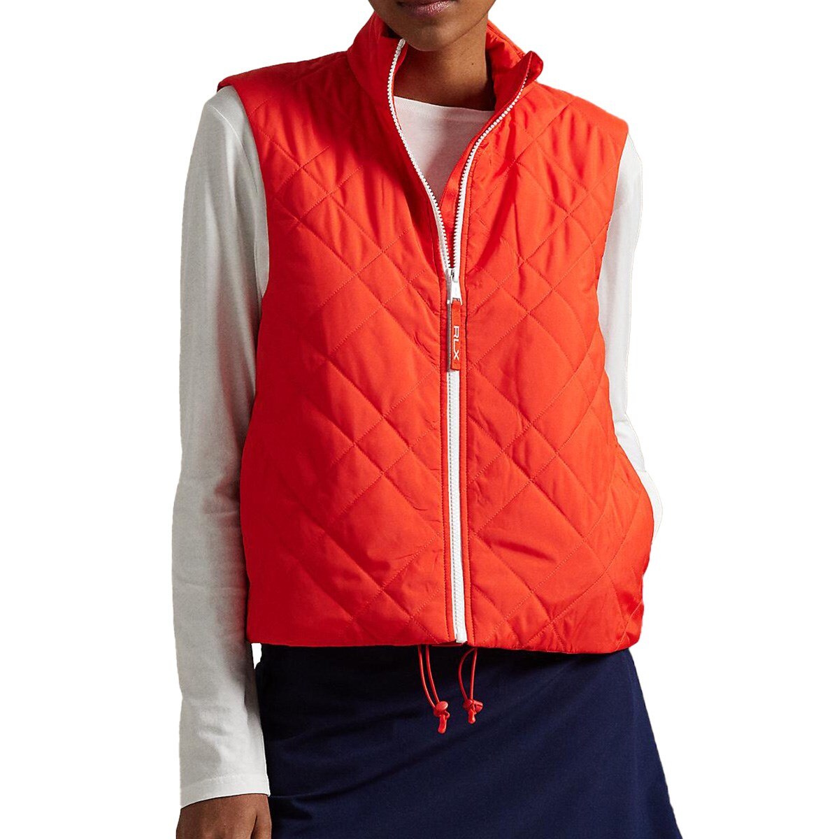 RLX ハイブリッド キルテッドパネル スリーブレス ジップベスト