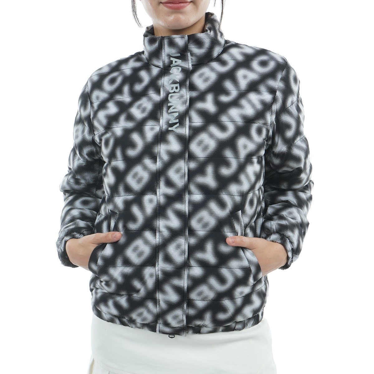 値上げします！Jack Bunny!! ナイロンアウター　Lsize（5） 薄中綿ジップアップブルゾン レディス(アウター(ブルゾン