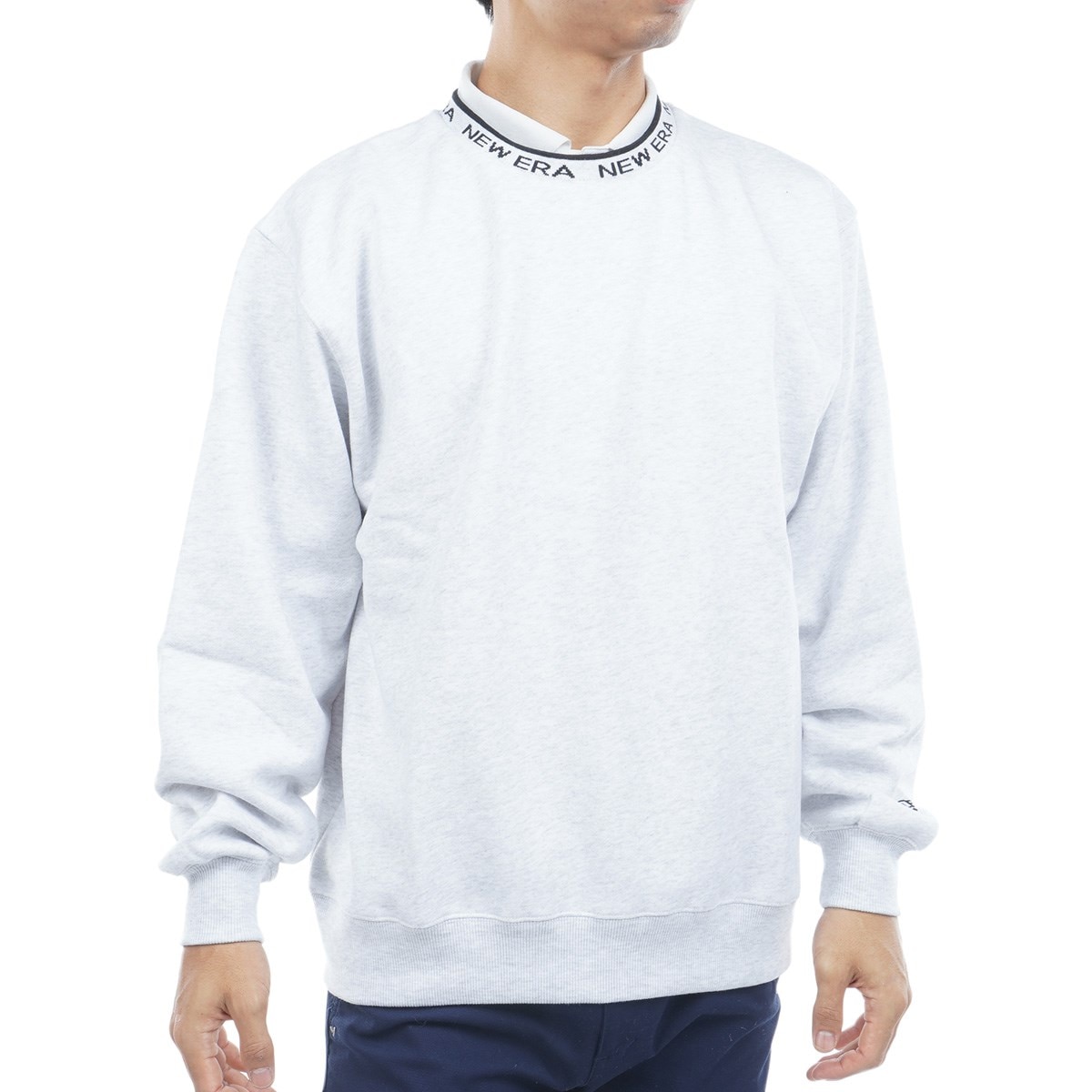 ニューエラ　NEW ERA　OS BRU SW CN 裏起毛 ジャカードロゴ クルーネックトレーナー OS BRU SW CN 裏起毛 ジャカードロゴ クルーネックトレーナー(中間着