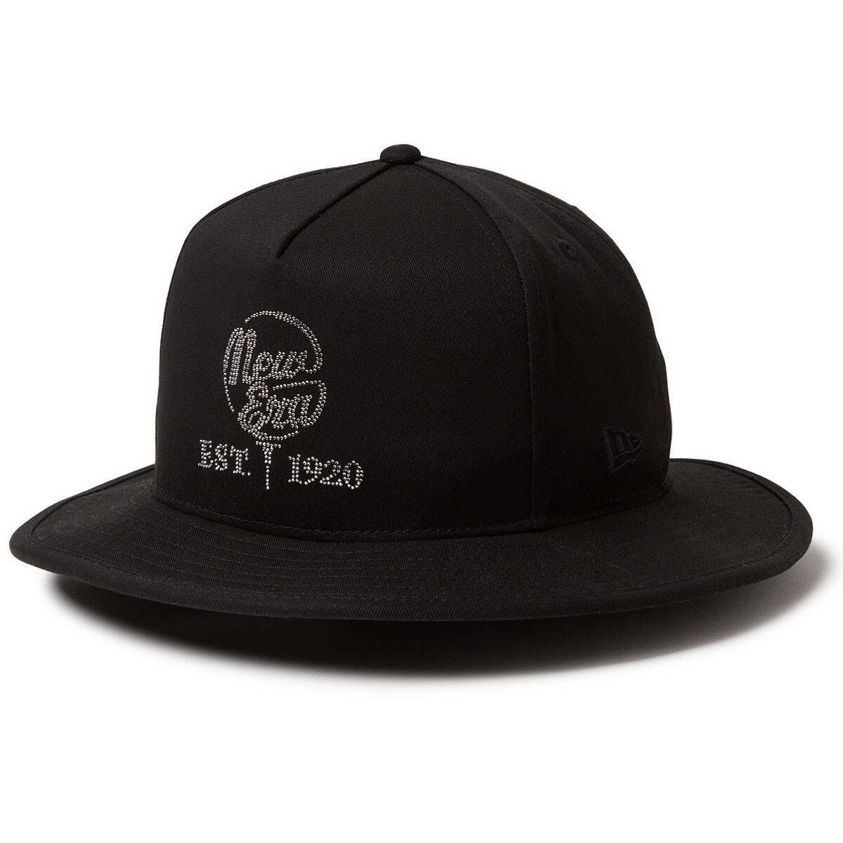 NEW ERA バケットハット ラインストーン マイクロファー バケット01 セーラーブリム Micro Fur Rhinestone アイボリー