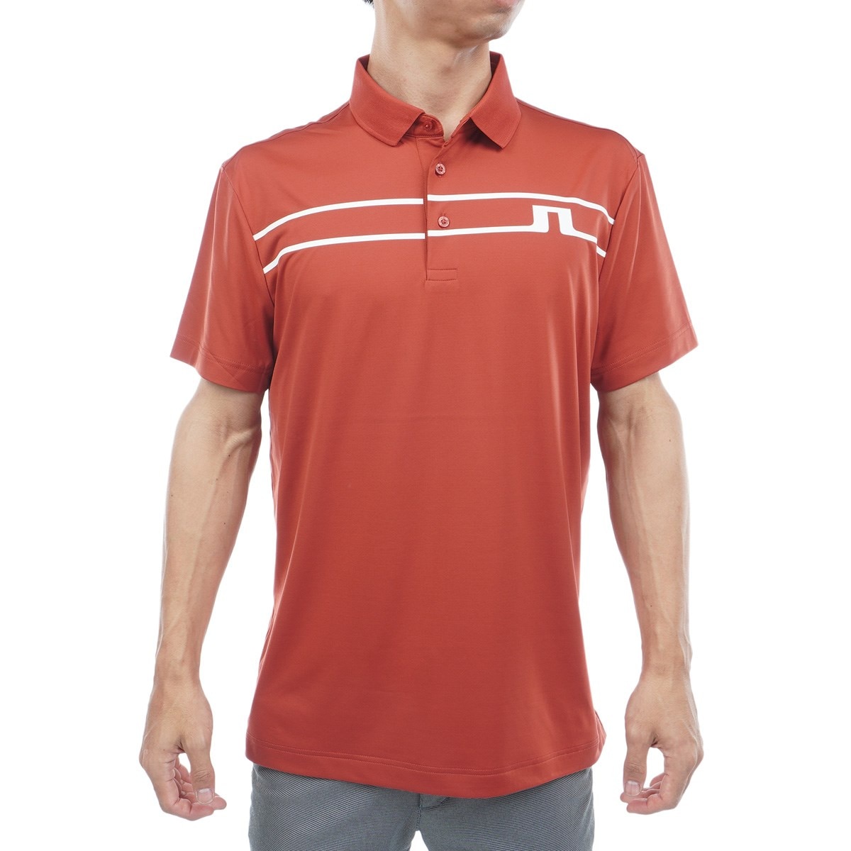 J.リンドバーグ J.LINDEBERG ストレッチ JL×ストライププリント 半袖