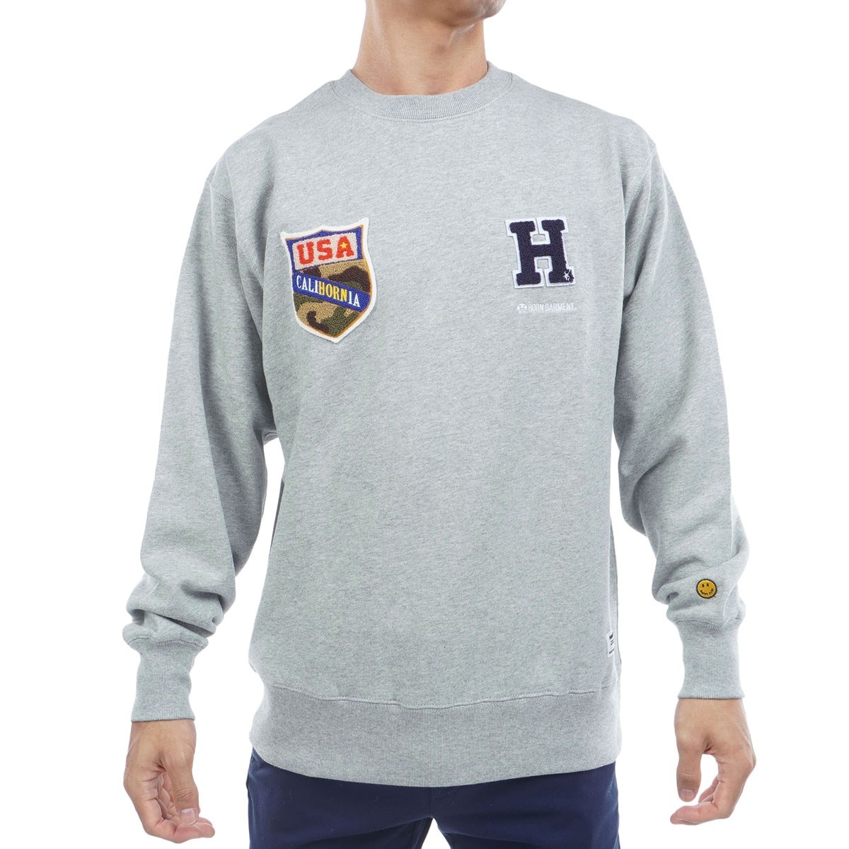 ホーンガーメント HORN G.M.T クルーネック長袖スウェット レディス ホーンガーメント HORN G.M.T クルーネック長袖セーター