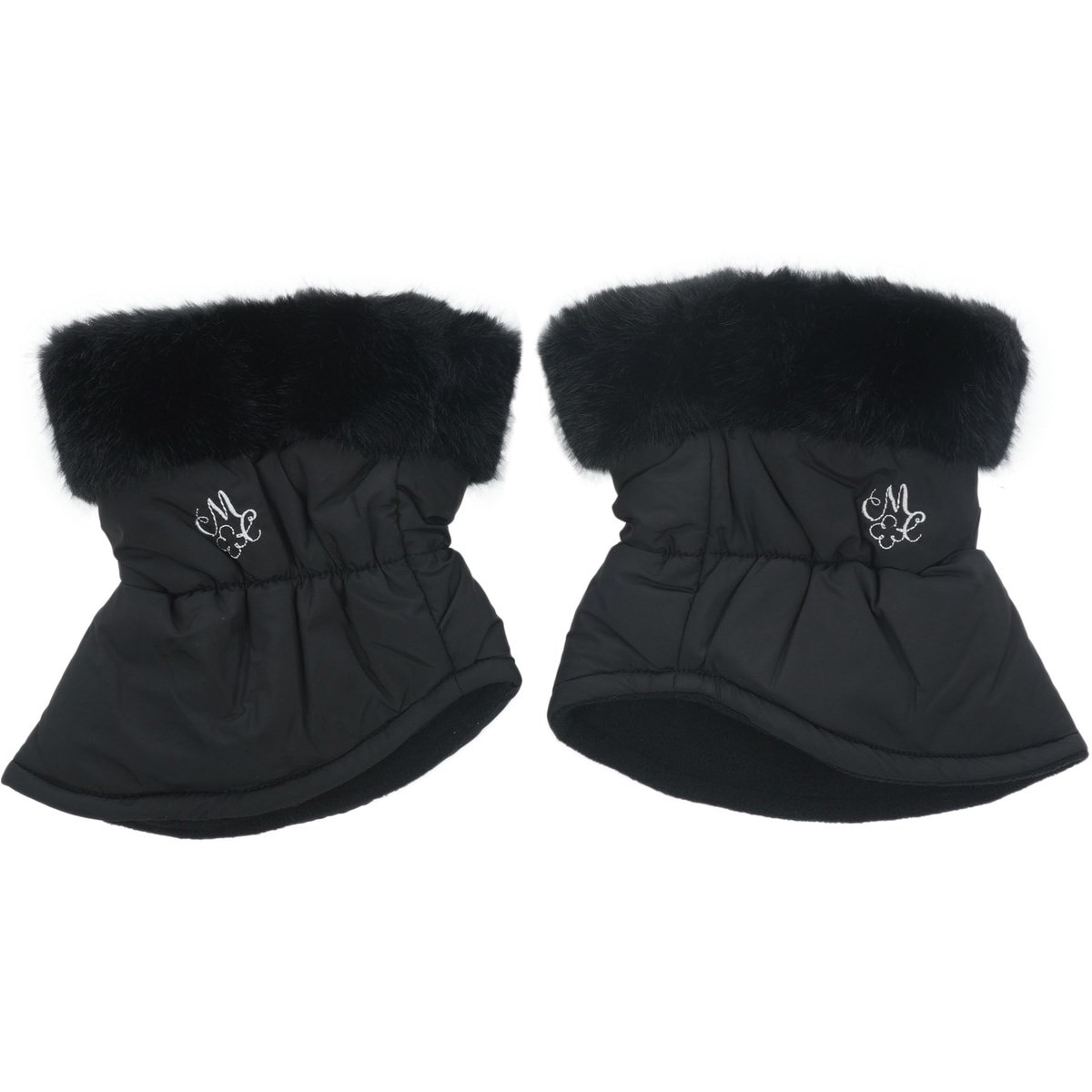 V12 レッグウォーマー 白 V12 ゴルフ レッグウォーマー 中綿 裏