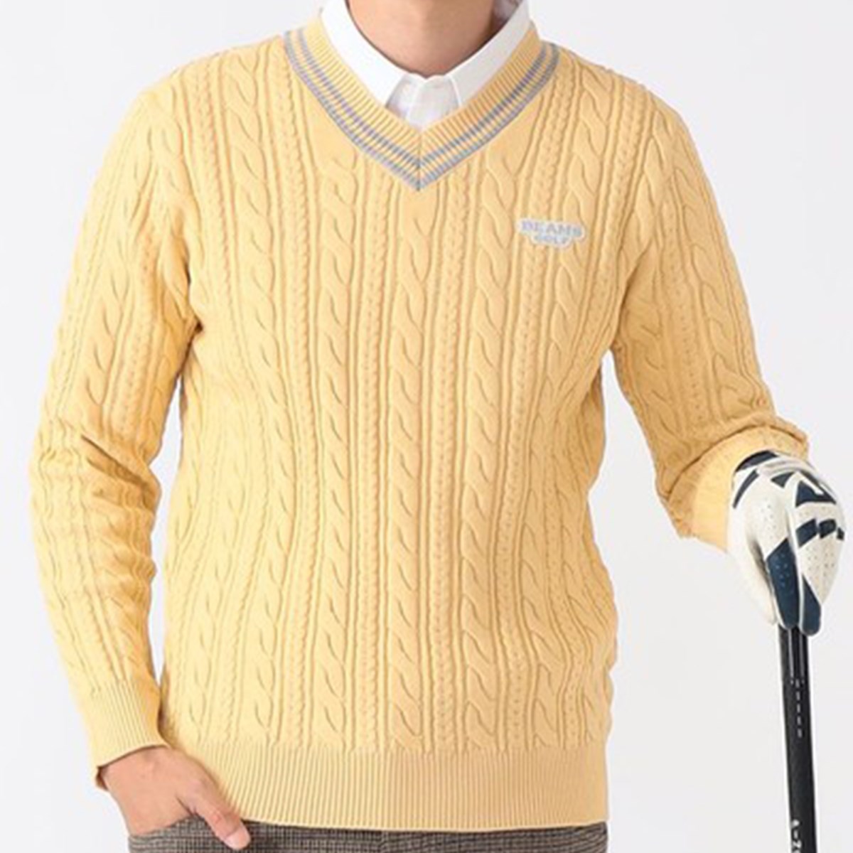 【極美品】ビームスゴルフ★パープルレーベル★エアーシャット★ニットジャケットXL BEAMS GOLF PURPLE LABEL(ビームスゴルフパープルレーベル) セーター