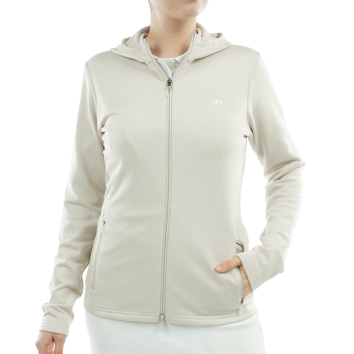 ストレッチ 裏起毛 フリース フルジップパーカー レディス(中間着