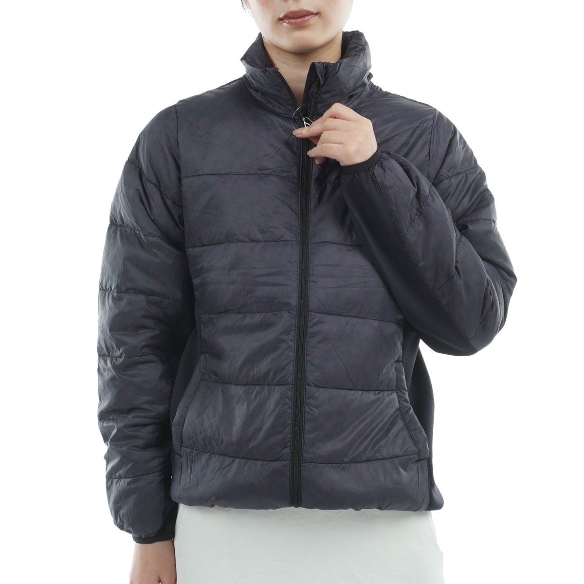 【超美品】　archivio ダウン　ブルゾン　アウター　ゴルフ　細身　38 ストレッチ ハイブリッド ライトダウンブルゾン レディス(アウター