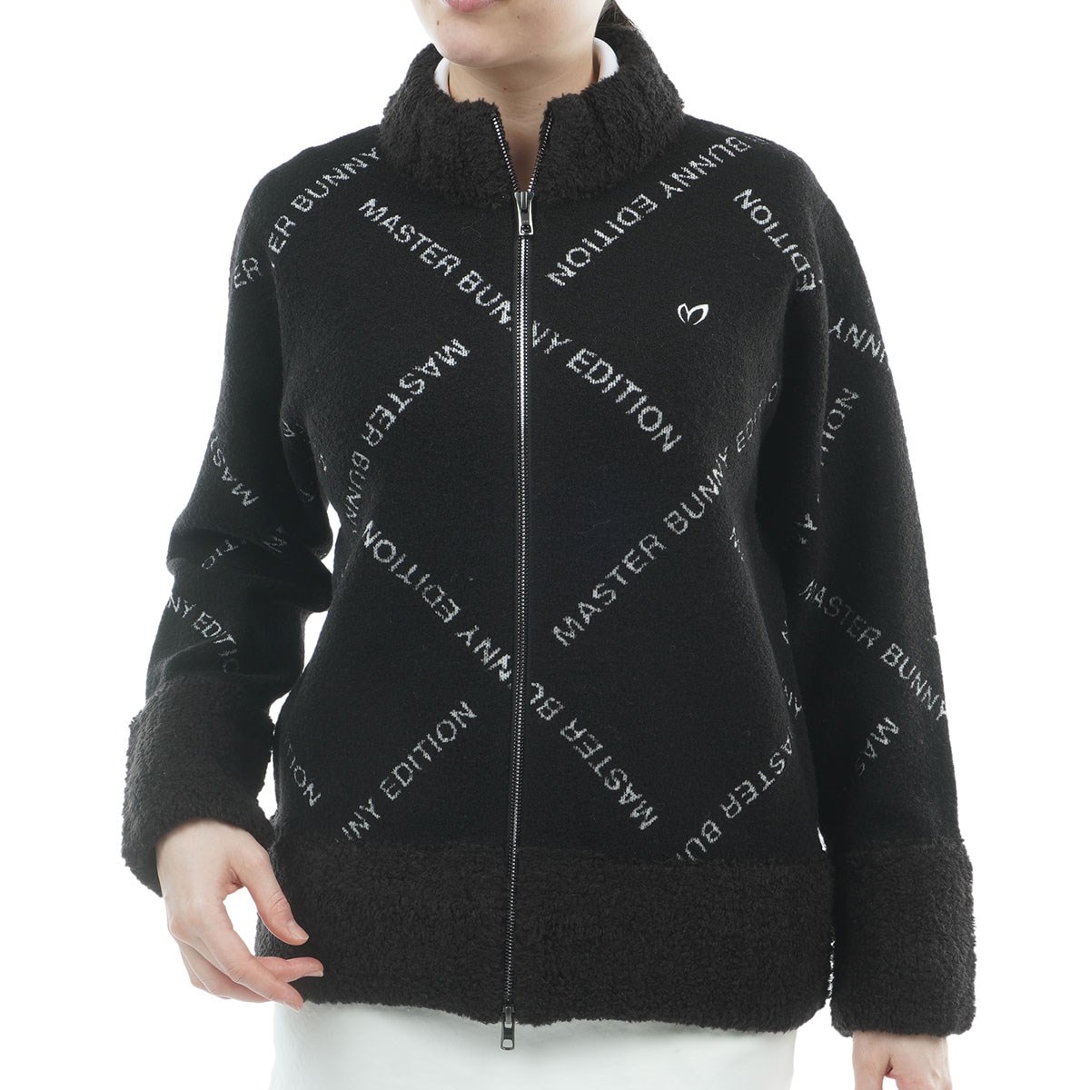 ブークレロゴジャカード前開きセーター レディス(中間着(セーター