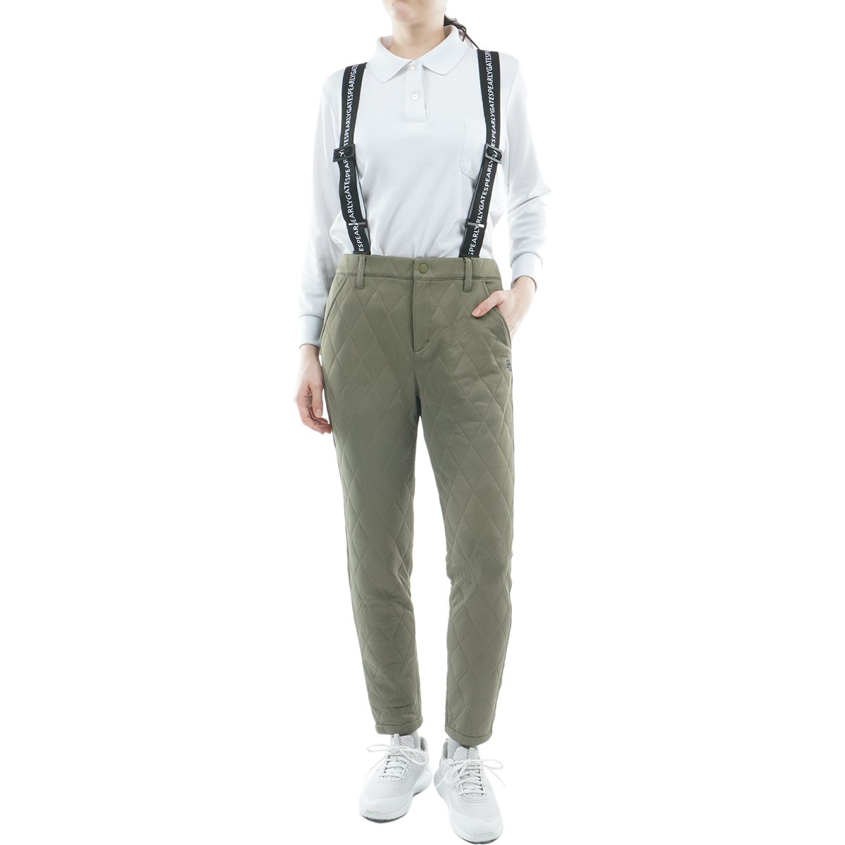 キルトジャカード ノータックパンツ レディス(ロングパンツ)|PEARLY