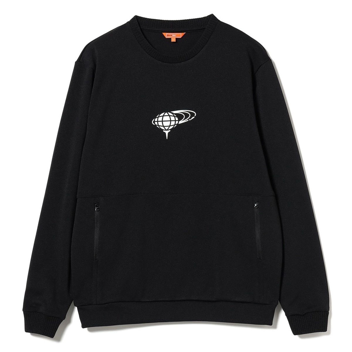 BEAMSGOLF ビームスゴルフ 長袖ロゴ入りトレーナー 白 黒 ゴルフ 趣味 BEAMSGOLF ビームスゴルフ 長袖ロゴ入りトレーナー 白 黒 ゴルフ 趣味