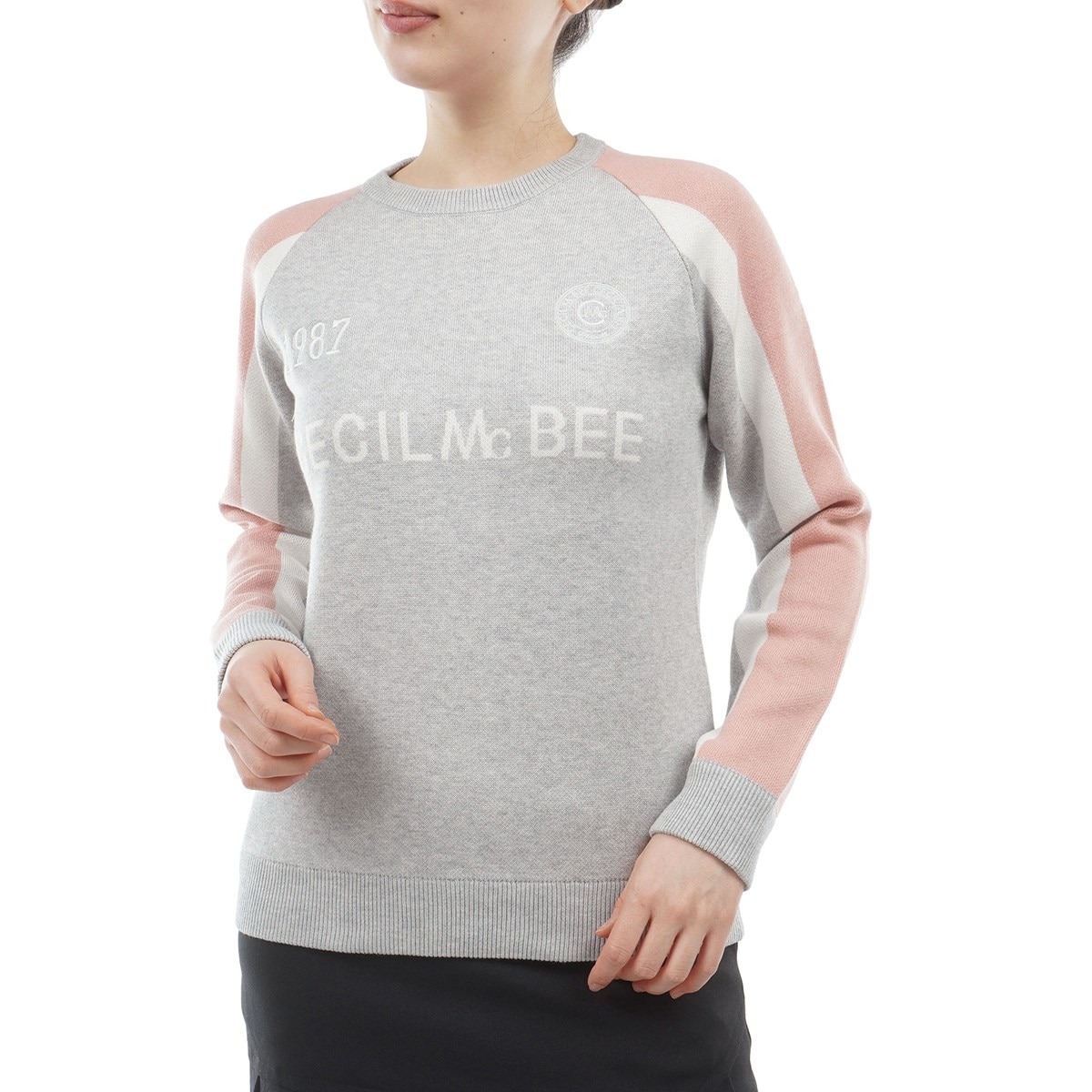 ストレッチ バイカラーセーター レディス(中間着(セーター、トレーナー