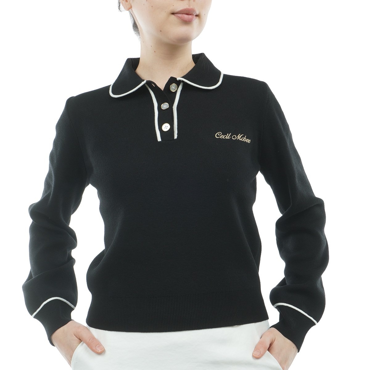 長袖ニットポロシャツ レディス(長袖シャツ・ポロシャツ)|CECIL McBEE