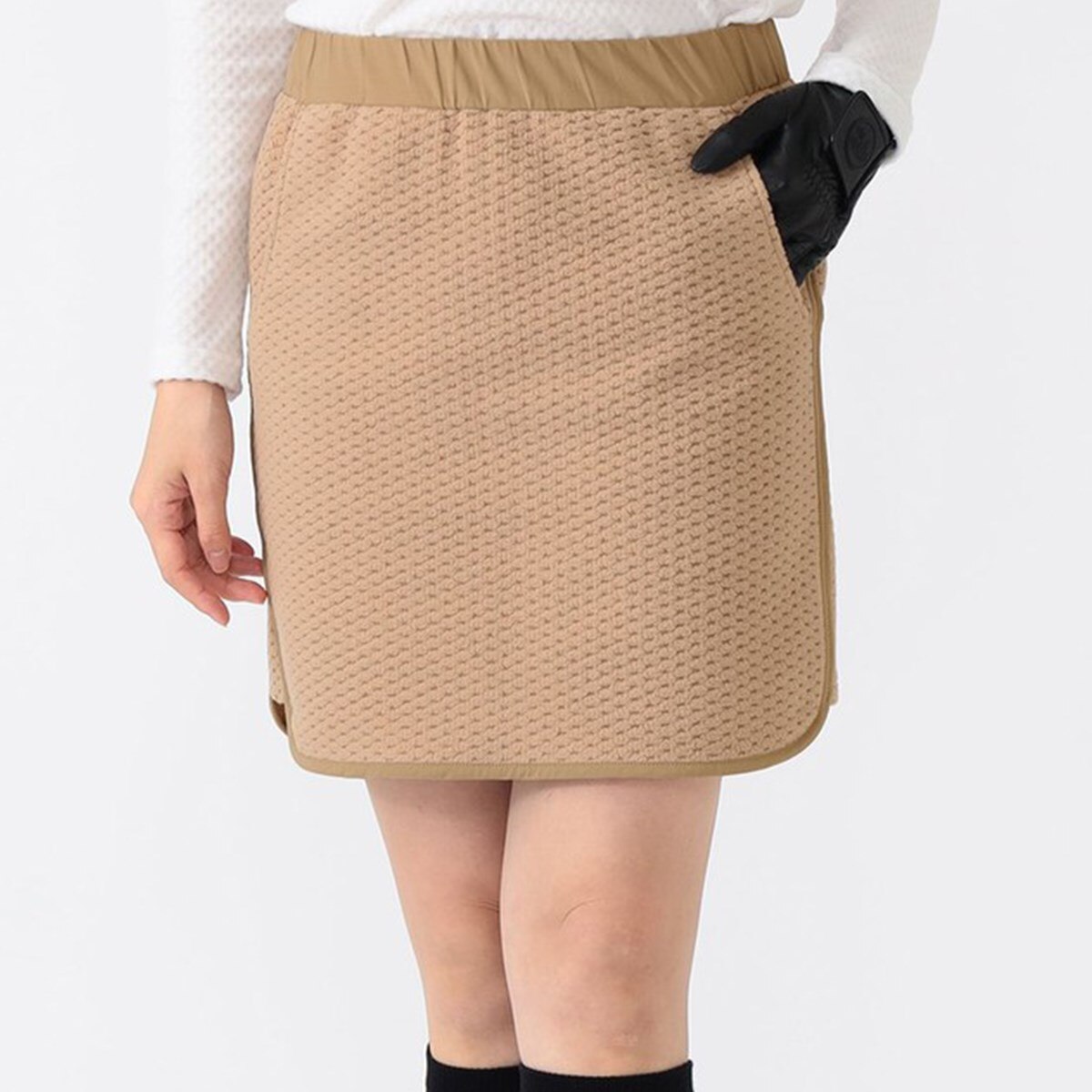 PURPLE LABEL 切り替え ワッフルフリース スカート レディス(スカート