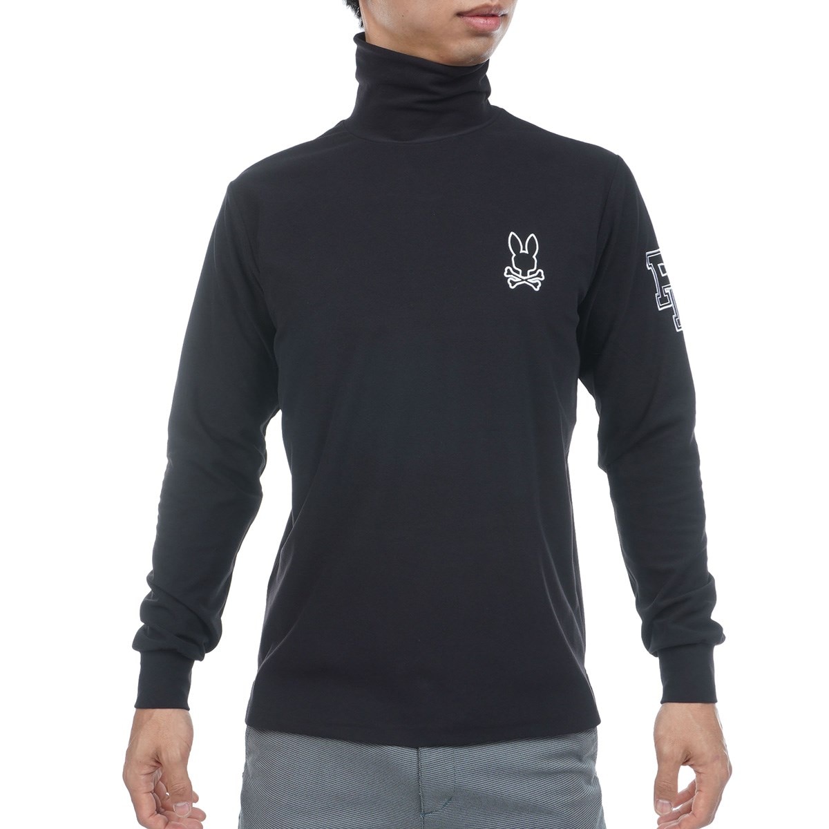 GOLF アウトラインロゴ ストレッチ 裏起毛ハイネック長袖Tシャツ(長袖