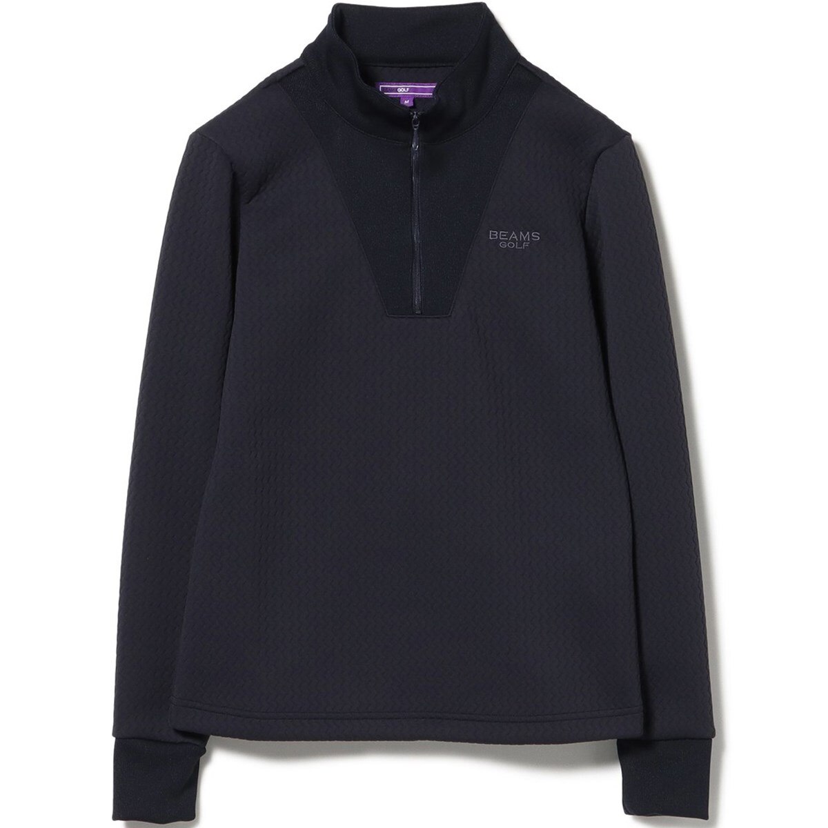 PURPLE LABEL ストレッチ ウェーブキルト ハーフジップ プルオーバー