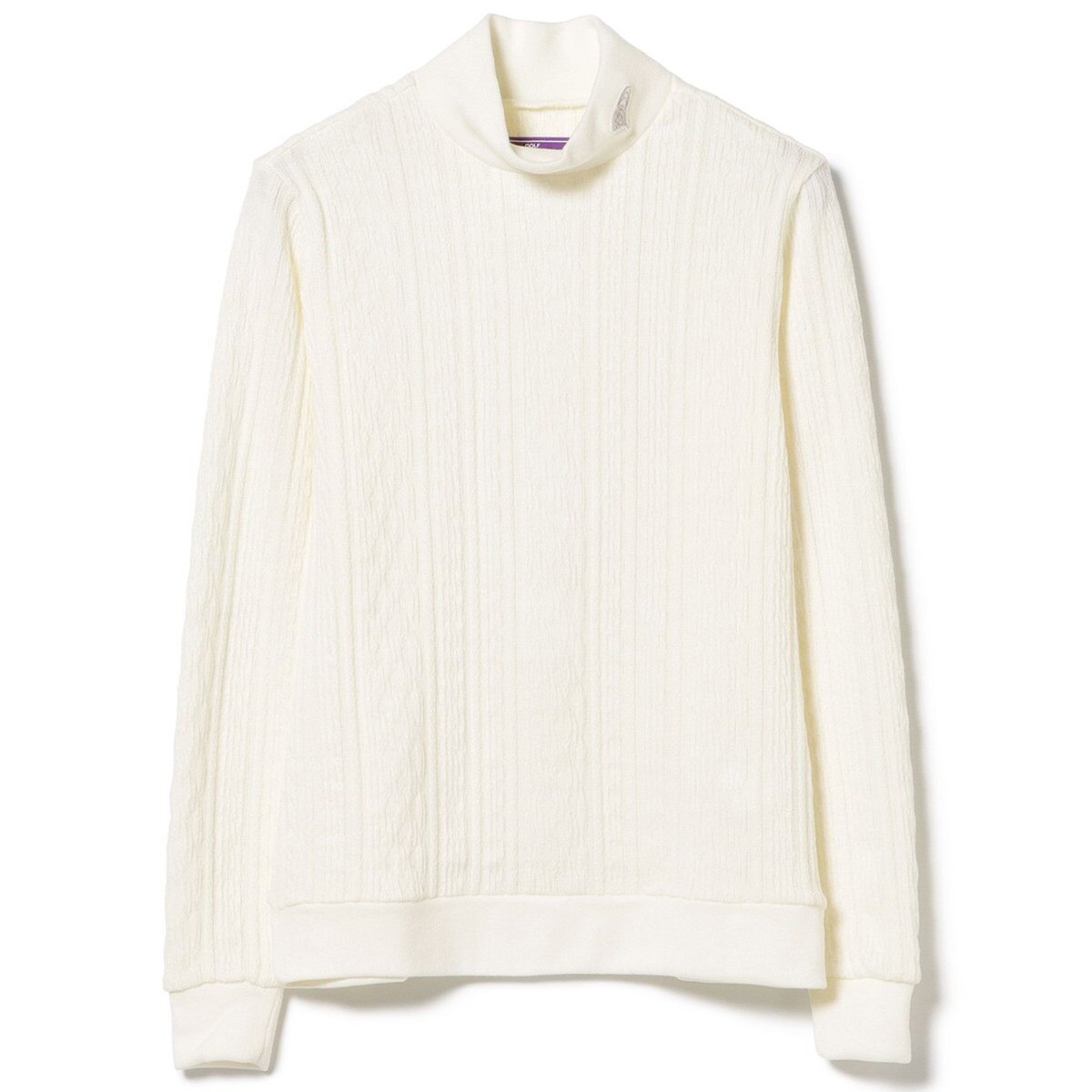 PURPLE LABEL ケーブル ロングスリーブ モックネックシャツ レディス