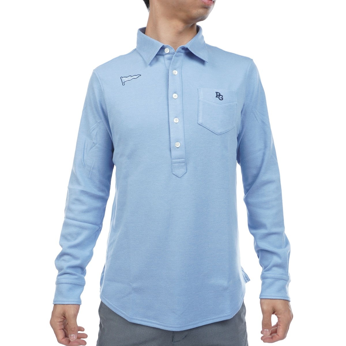 ソリストヒートストレッチ鹿の子スムース起毛長袖ポロシャツ(長袖