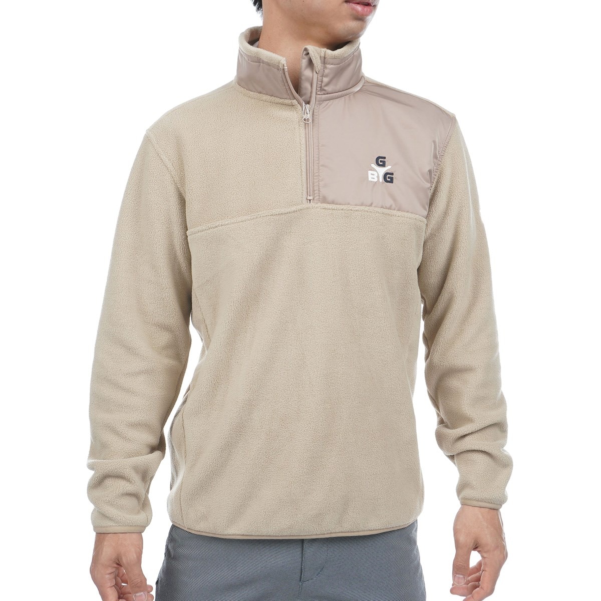 シェルボ　ゴルフフリース SPIKE ハーフジップ フリーススウェット(中間着(セーター、トレーナー