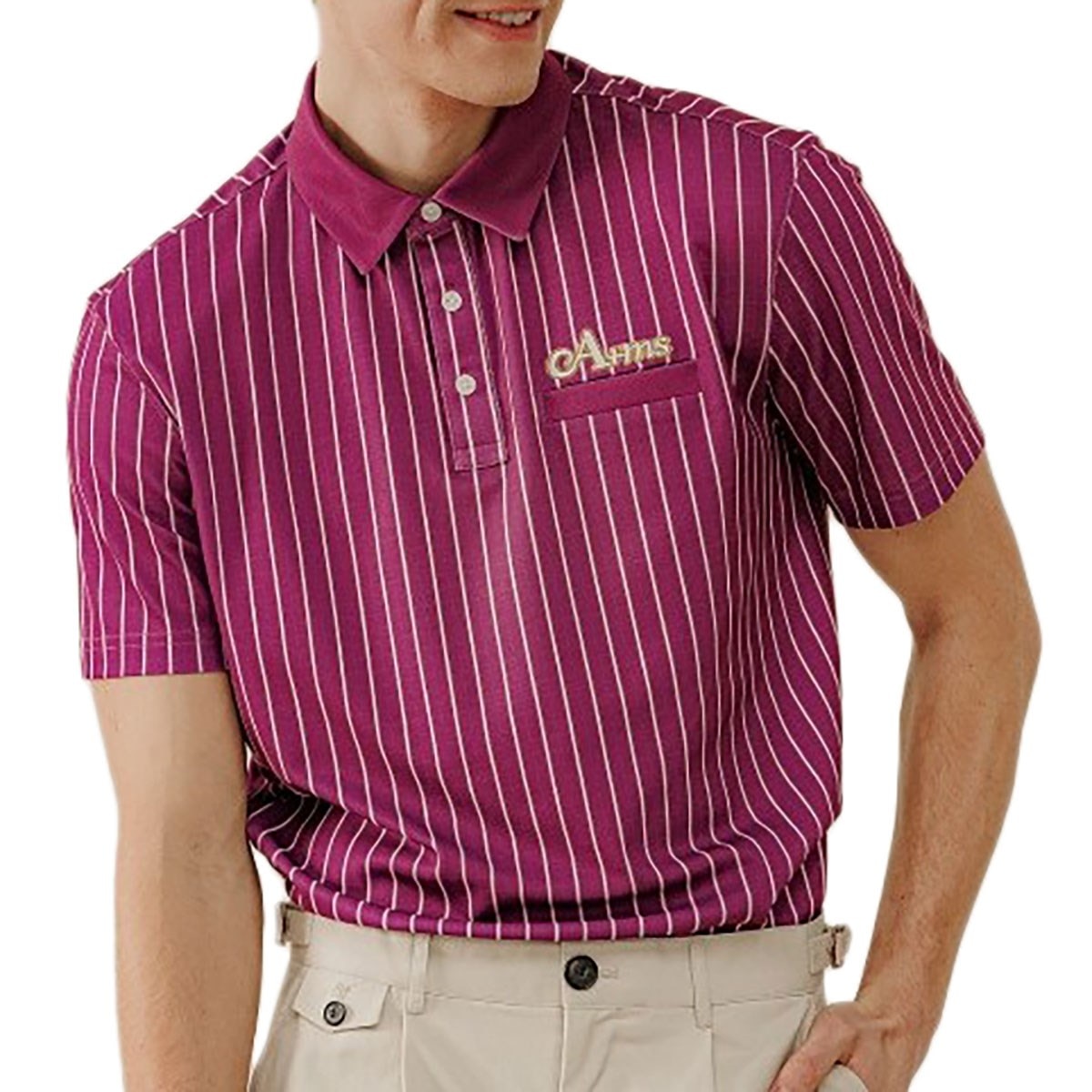 Goold Golf Rockers ストライプ ポロシャツ チョークストライプ 半袖ポロシャツ(半袖シャツ・ポロシャツ)|ANTOMARS