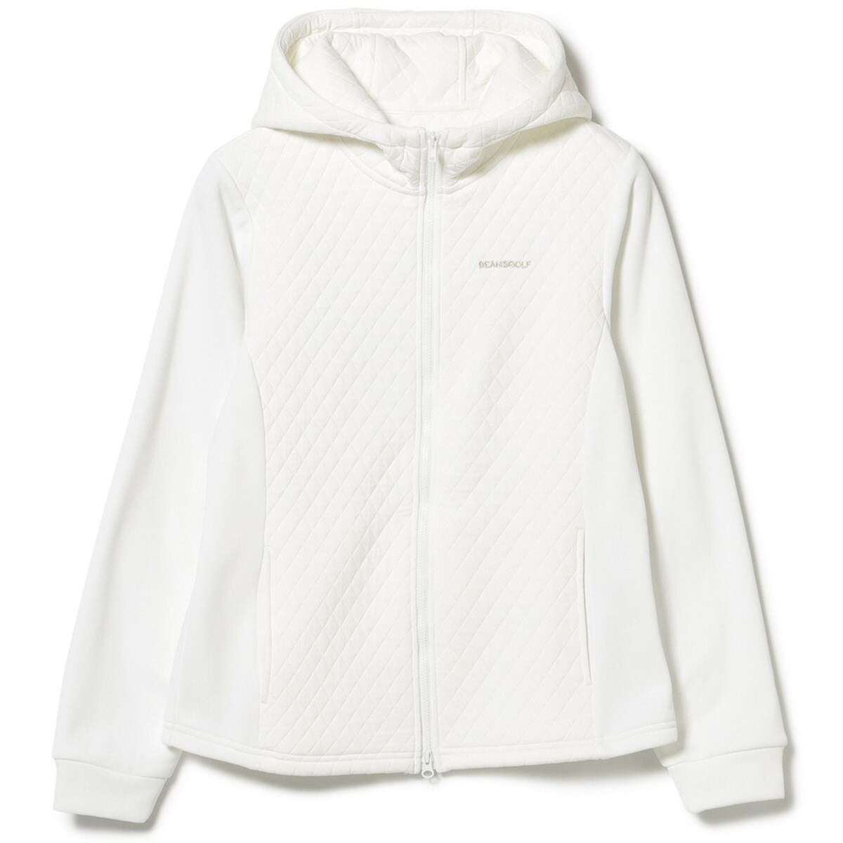 PURPLE LABEL キルト 切り替え ジップアップ フーディー レディス