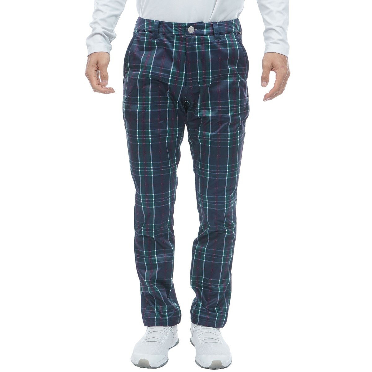 セール・アウトレット】ストレッチ チェック柄 ボンディングパンツ