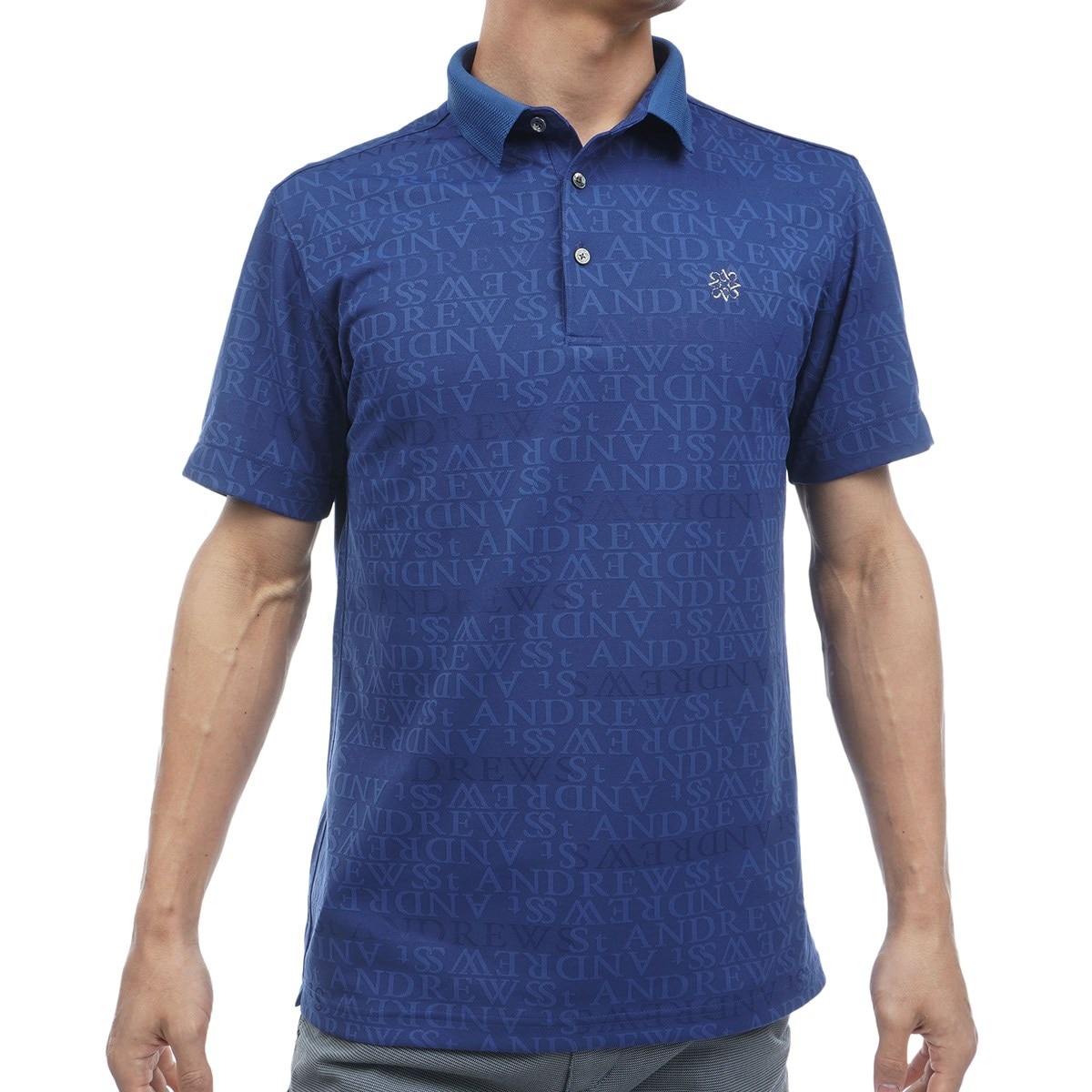 ダブルロゴジャカード半袖ポロシャツ(半袖シャツ・ポロシャツ)|St