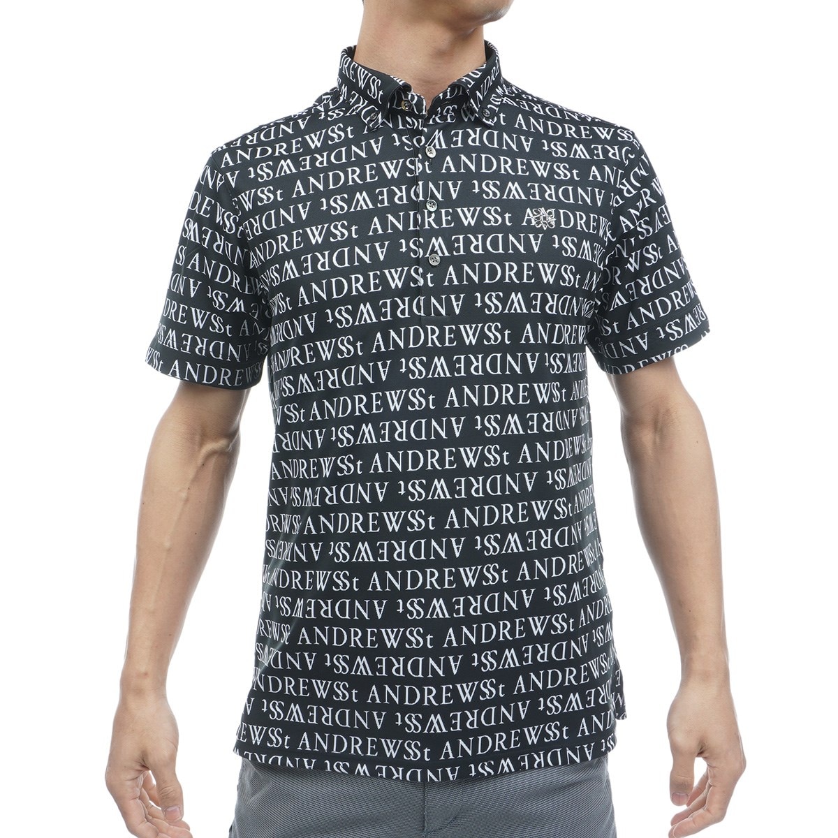 ダブルロゴジャカード半袖ポロシャツ(半袖シャツ・ポロシャツ)|St