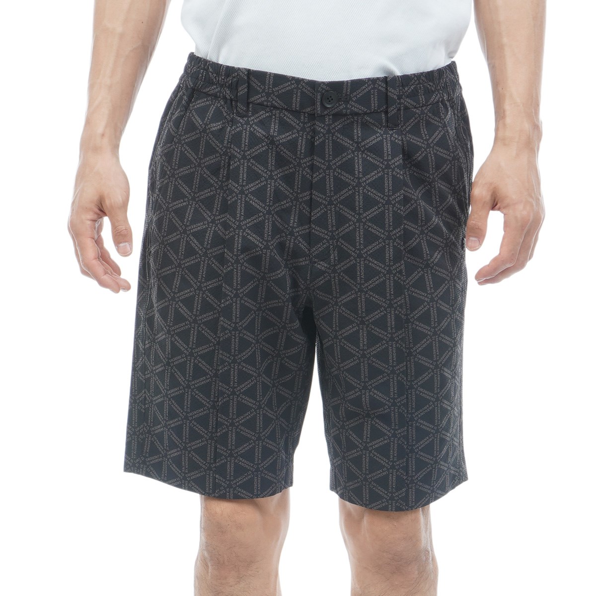 【新品】セントアンドリュース　ショートパンツ トライアングルロゴプリント ストレッチショートパンツ(ハーフパンツ