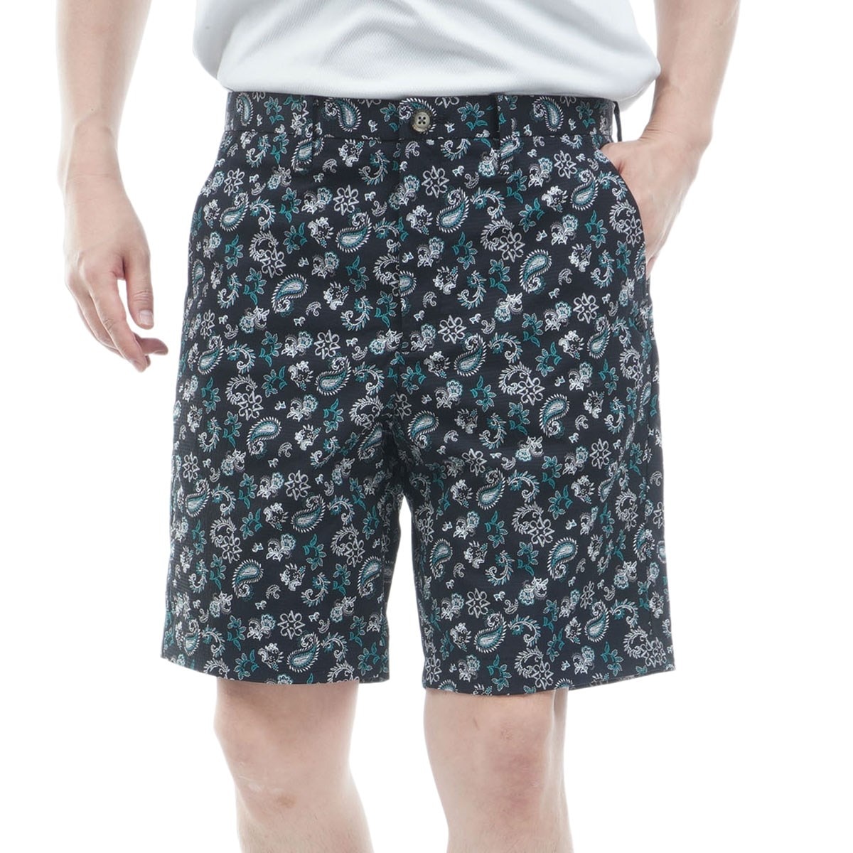 【新品】セントアンドリュース　ショートパンツ ストレッチ ケルトリーフプリントショートパンツ(ハーフパンツ)|St