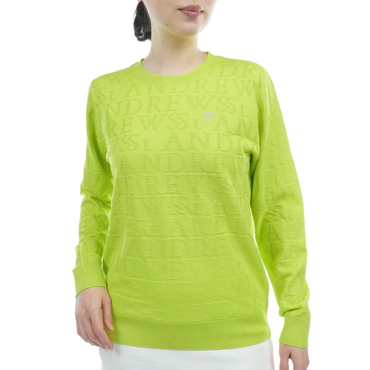 ダブルロゴジャカードプルオーバーセーター レディス(中間着(セーター