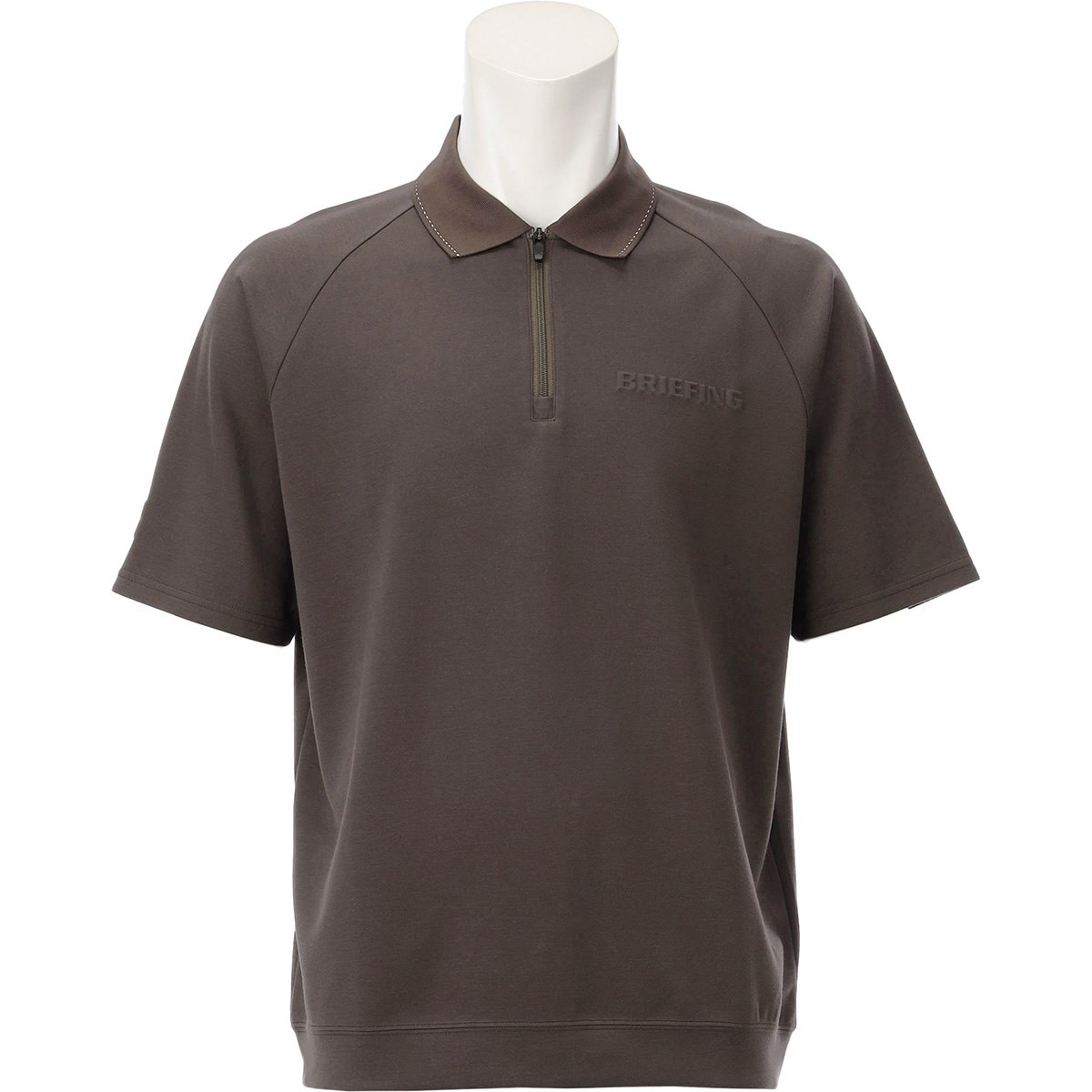 ミニ3Dロゴ リラックスフィット ハーフジップ半袖ポロシャツ(半袖