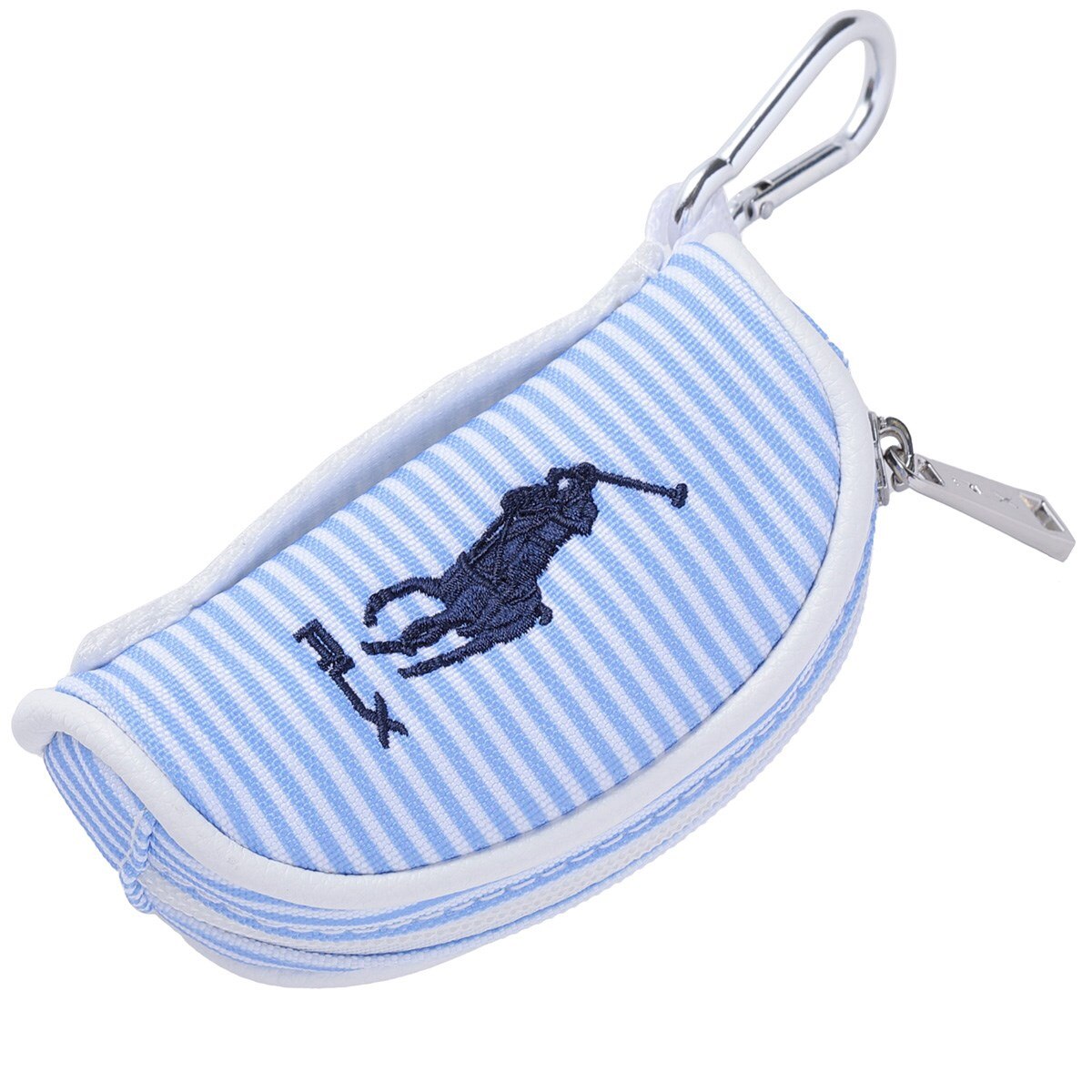 美品◎RALPH LAUREN アクセサリーケース シルバー 円型 保存箱付き RLX ボールポーチ(ゴルフボールケース)|POLO GOLF(ラルフローレン