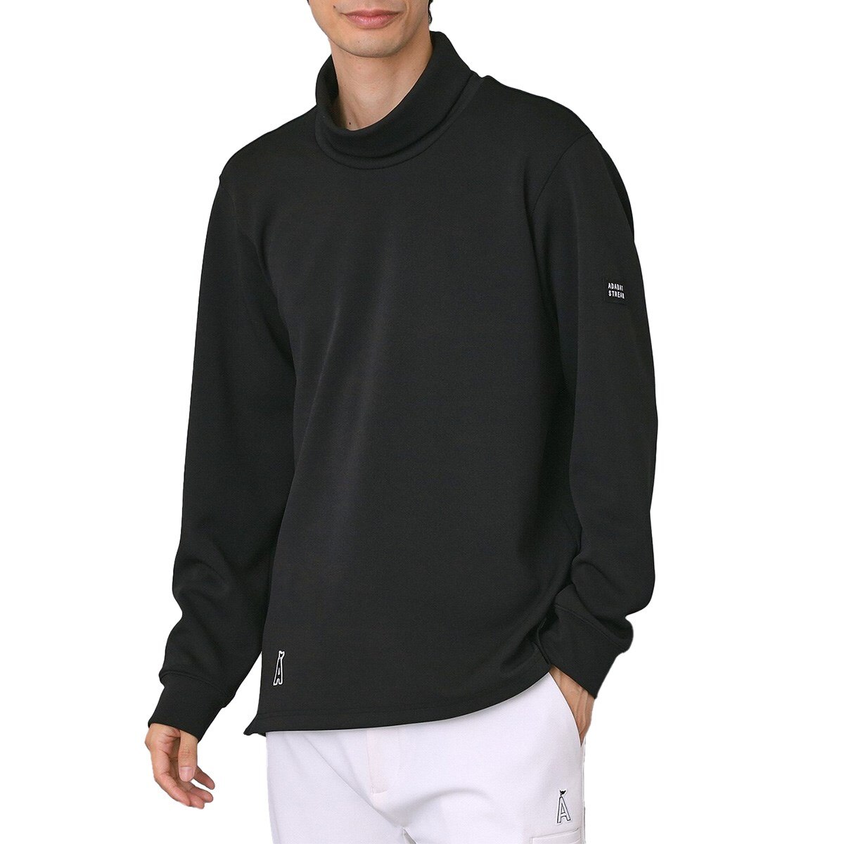 ストレッチ オフタートル バックプリントプルオーバー(長袖シャツ