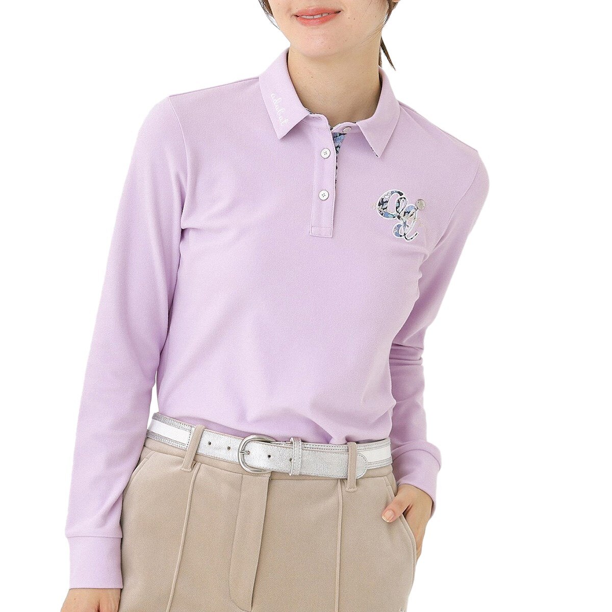 起毛ストレッチ長袖ポロシャツ レディス(長袖シャツ・ポロシャツ