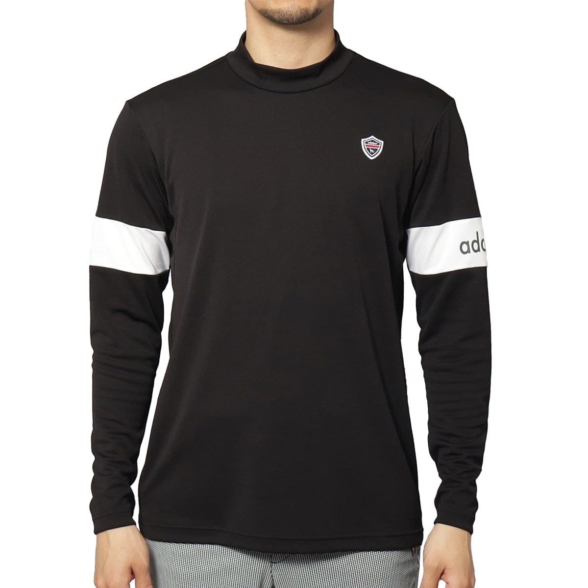 UVカット 吸水速乾 アームラインモックネックプルオーバー長袖シャツ