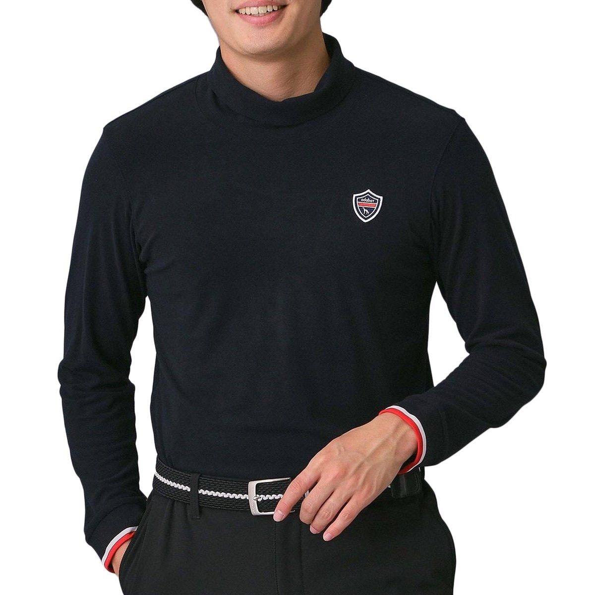 ストレッチ 吸湿発熱 サーモスムース モック長袖Tシャツ(長袖シャツ