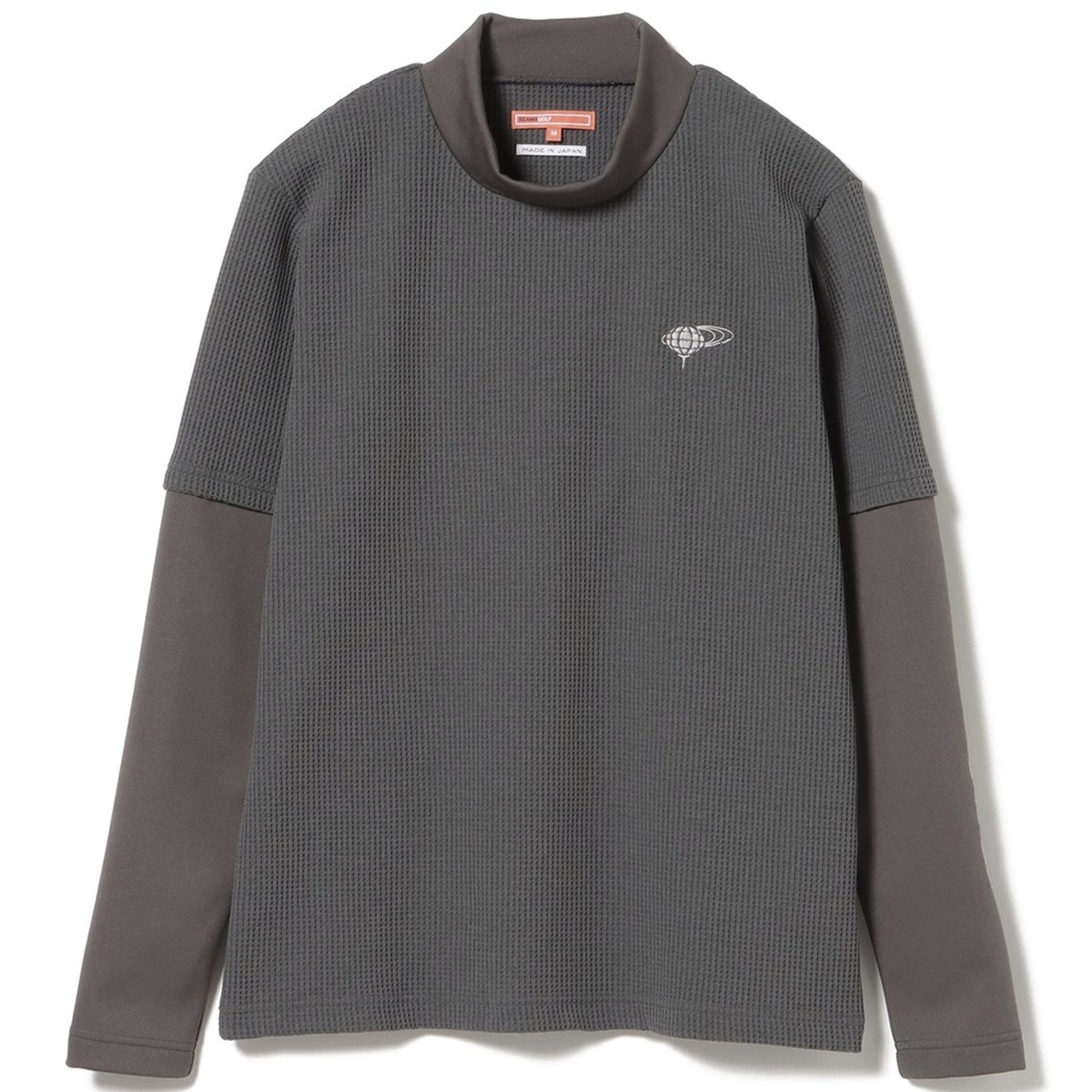 ORANGE LABEL ワッフル切り替え ロングスリーブモックネック(長袖