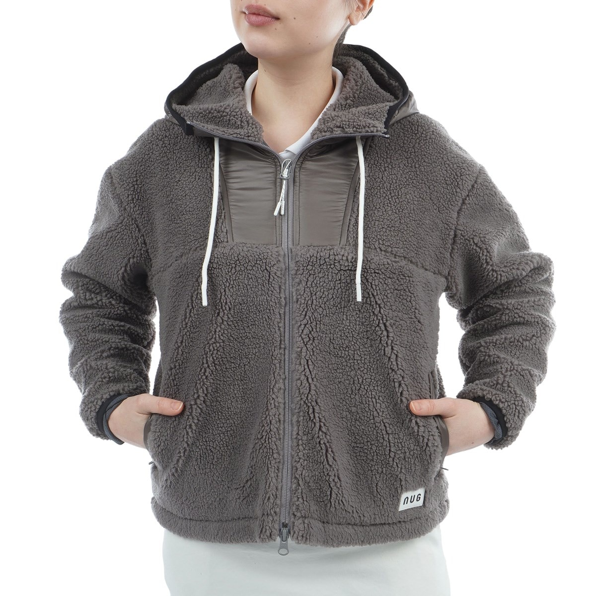 セール・アウトレット】防風 ボアフリース フード ブルゾン レディス