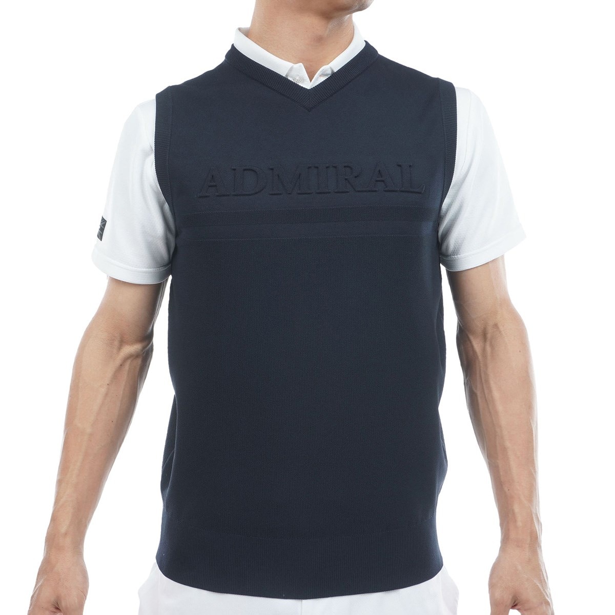 Admiral アドミラル　ブラックテニス ベスト M ユニセックス ポリエステル ニットベスト(ベスト)|Admiral(アドミラル) ADMA612の