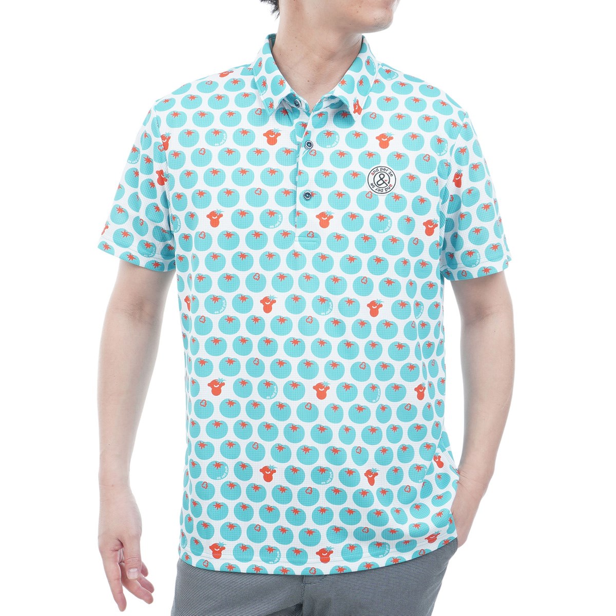 COOL is COOL プリント半袖ポロシャツ新品未開封 ストレッチ COOL is COOL プリンテッド半袖ポロシャツ(半袖シャツ
