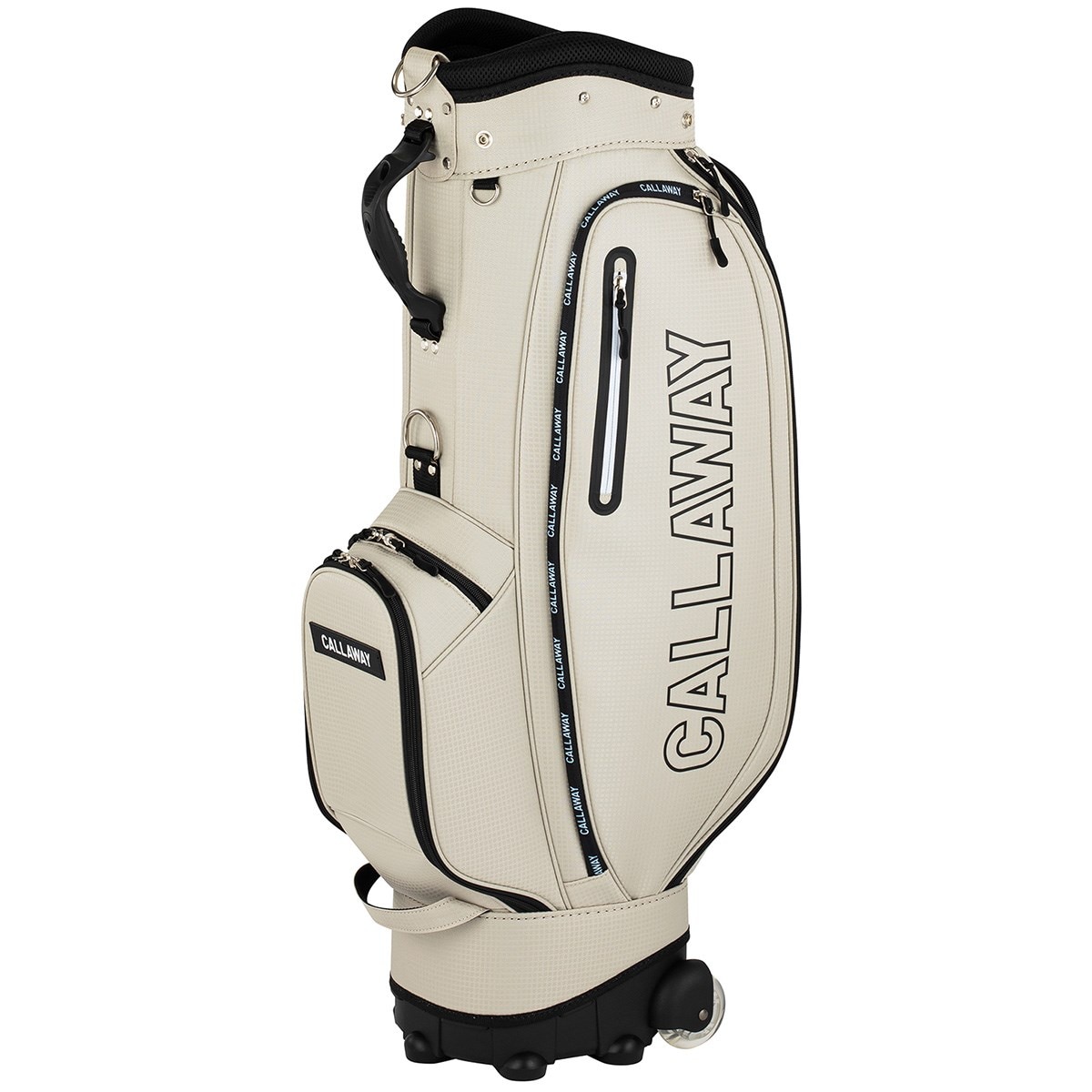 [希少]Callaway ゴルフバッグ ホワイト チャック1箇所破損 CL-1 キャスター付きキャディバッグ(【男性】キャディバッグ)|Callaway