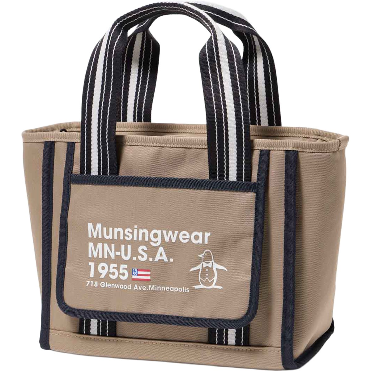 保冷付き ナイロンツイルジャカードテープカートバッグ(ラウンドバッグ